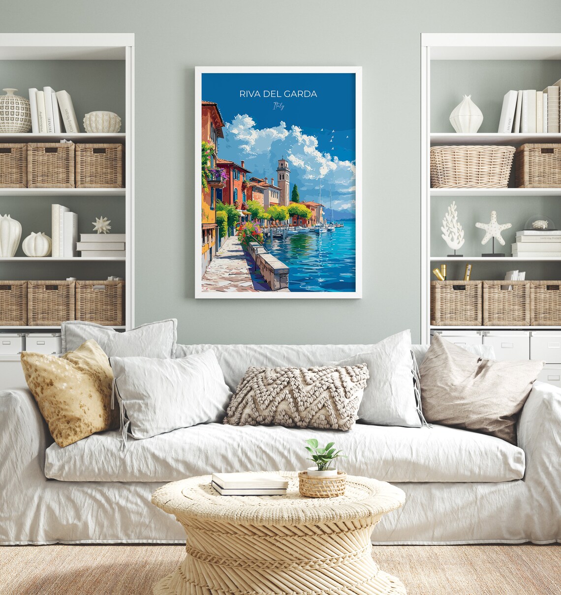 Riva Del Garda Travel Poster, Italy Italian Lakes Art - Image 4