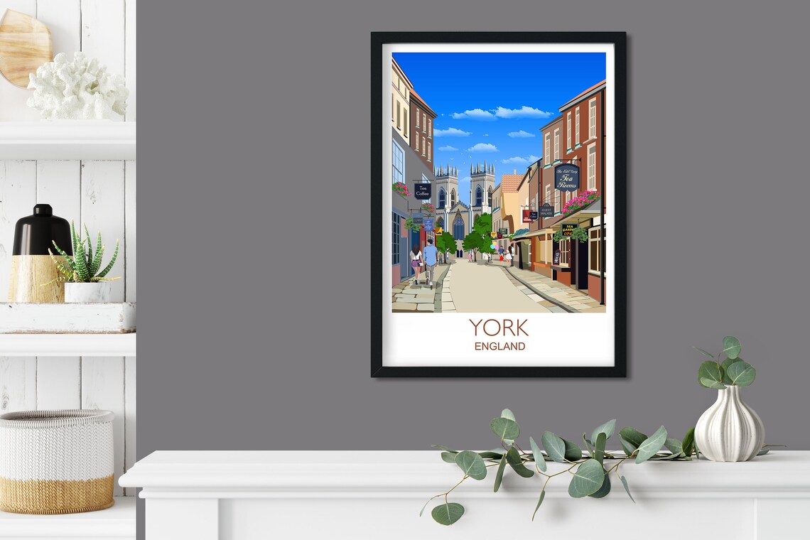 York Travel Poster, York England UK Art Print - Image 3