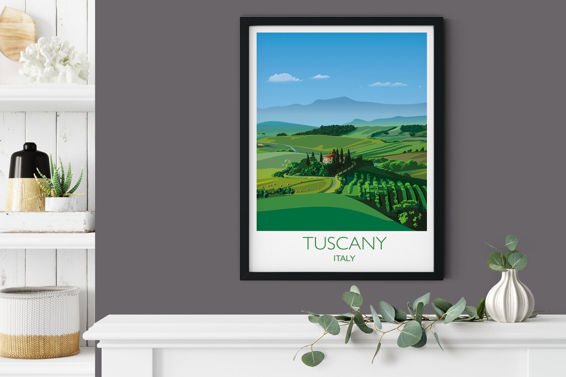 Tuscany Travel Poster, Italy Travel Print - Image 3