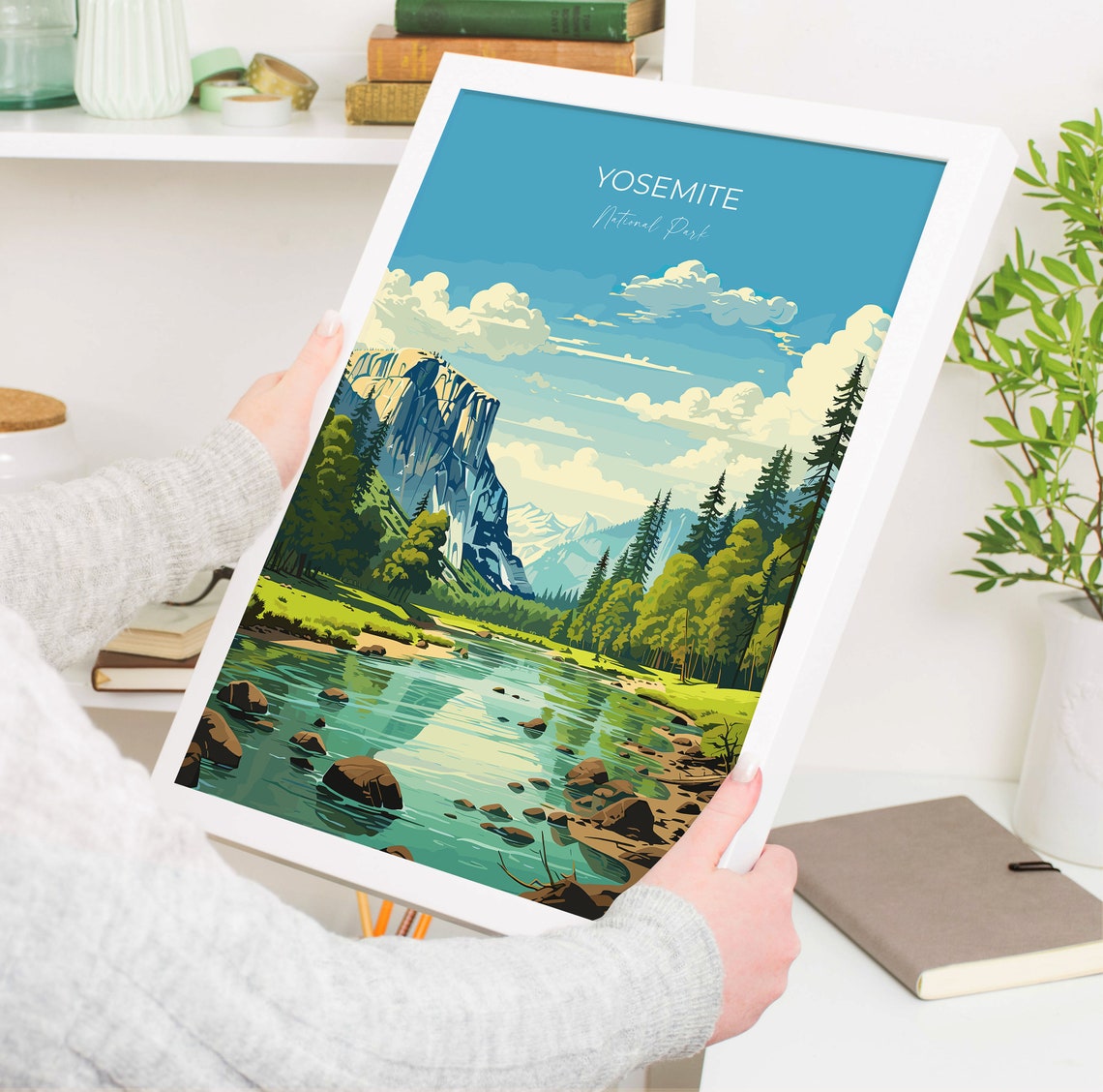 Yosemite Travel Print Wall Art Travel Poster Of Yosemite National Park Art Yosemite Gift Colorado Usa Travel Wall Art Gift - Image 5