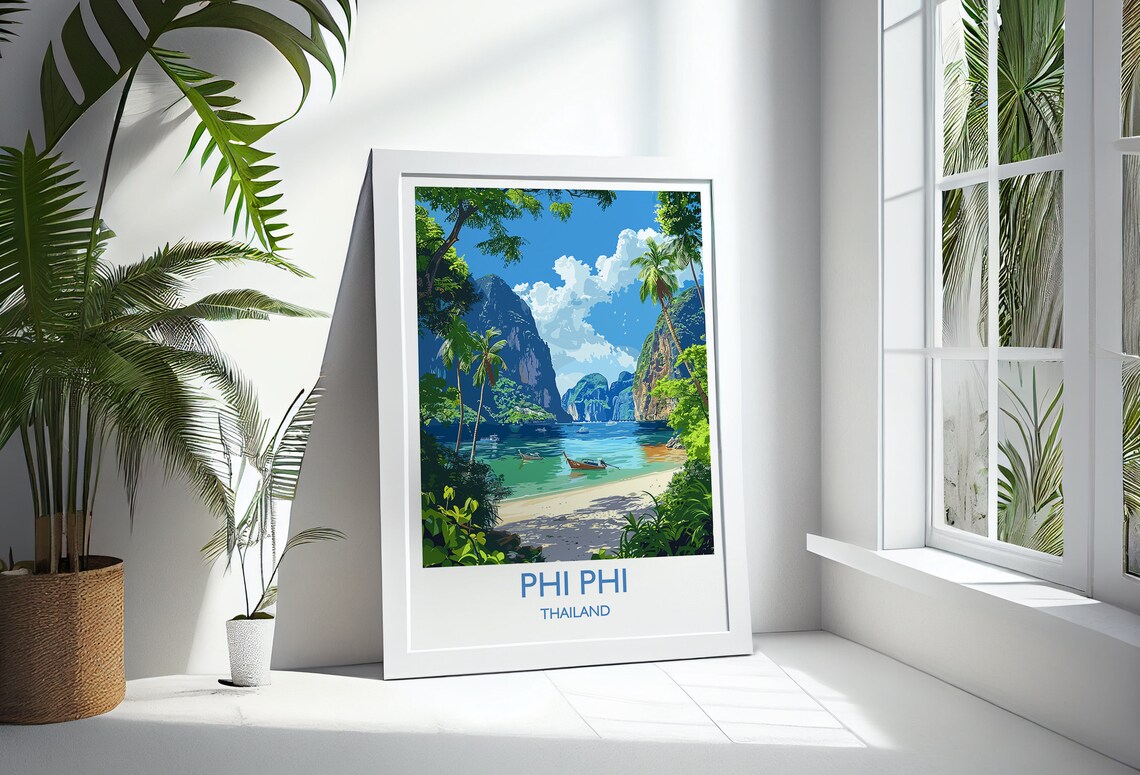 Phi Phi Travel Poster, Thailand Island Landscape - Image 5