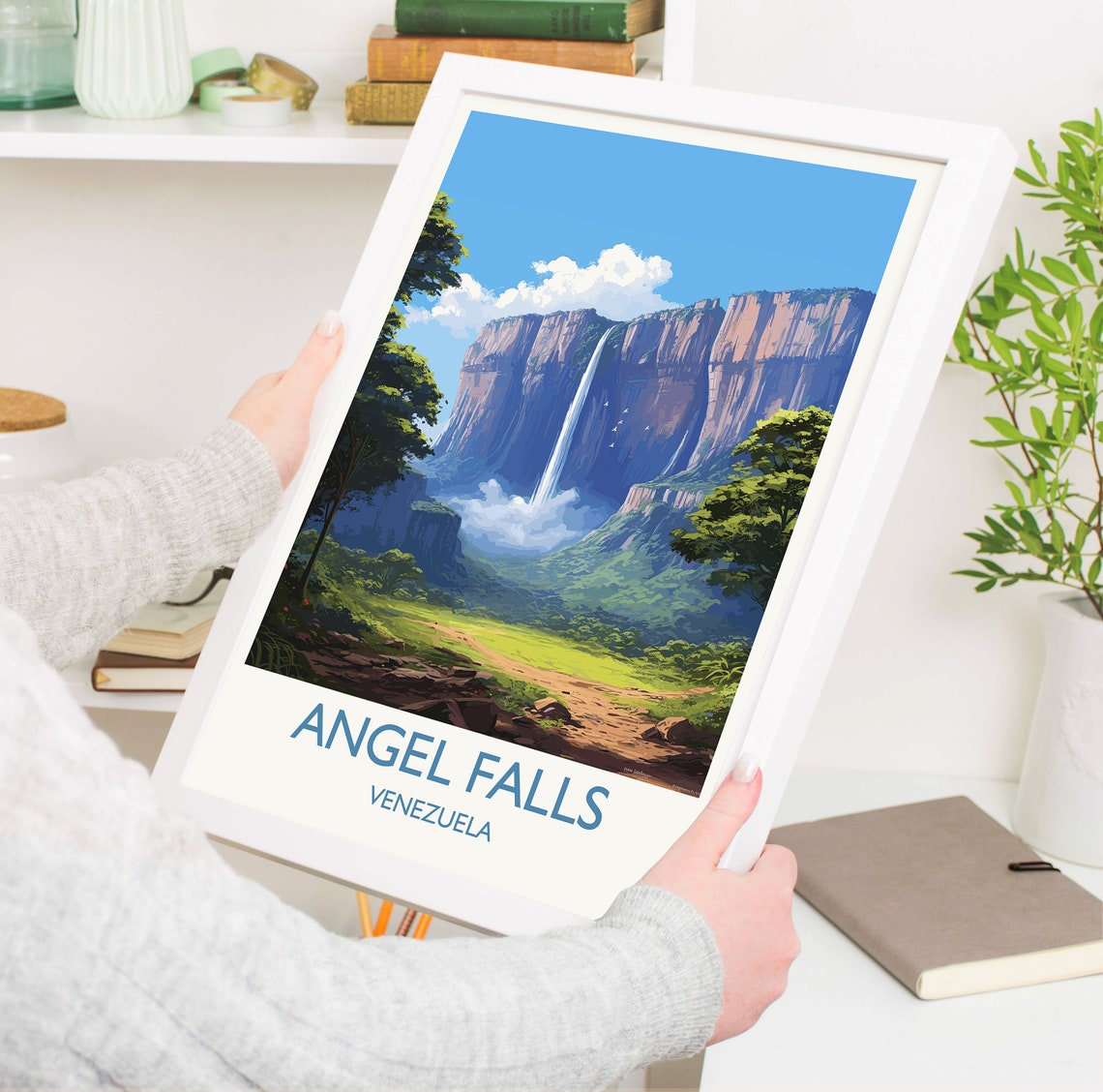 Angel Falls Poster Travel Print Of Angel Falls Venezuela Art Angel Falls Art Gift South America Gift Travel Gift - Image 5