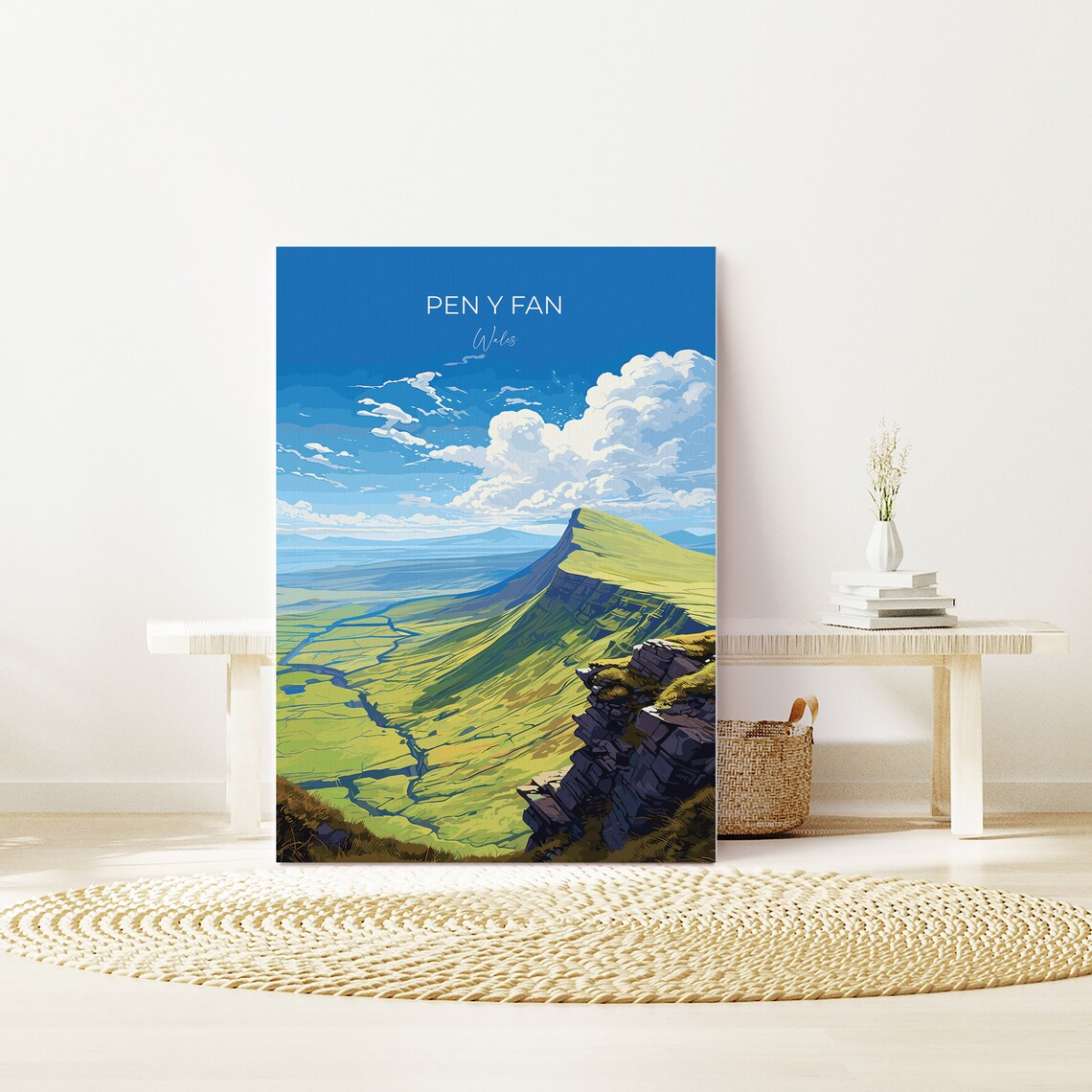 Pen Y Fan Travel Poster, Brecon Beacons Wales - Image 2