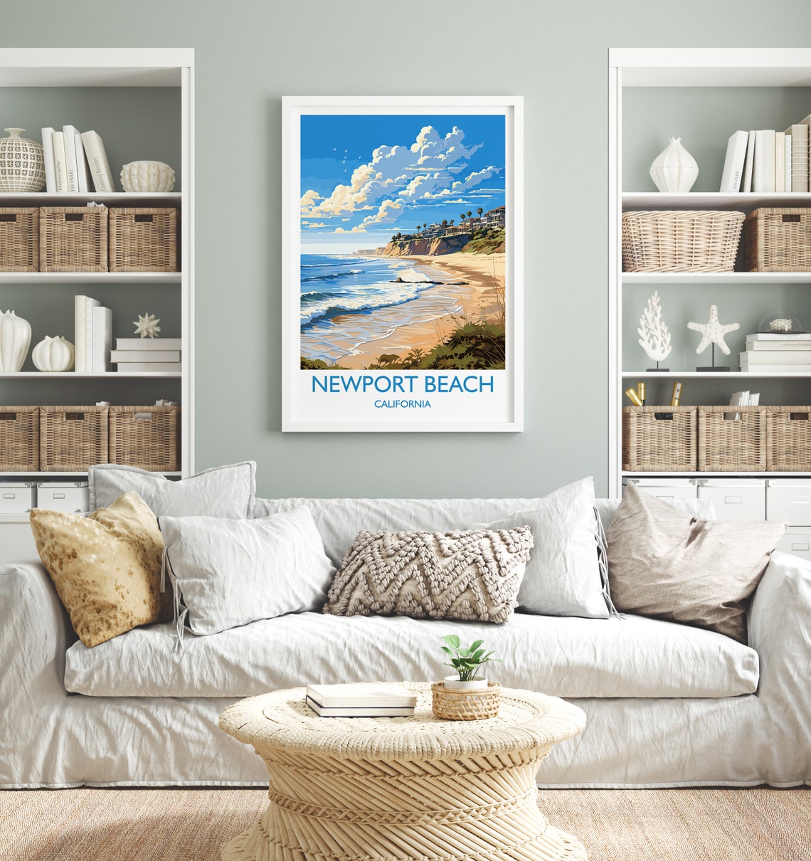 Newport Beach Travel Print Travel Poster Of Newport Beach California Newport Beach Art Lovers Gift Usa Gift Wall Art Print - Image 4