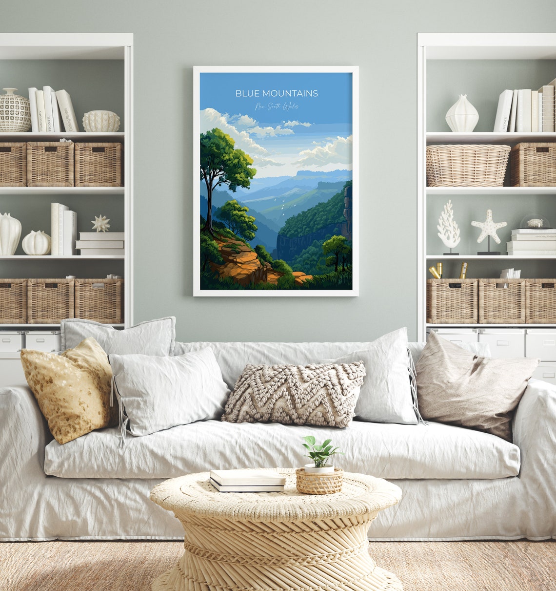 Blue Mountains New South Wales Eucalyptus Valley Travel Poster - Image 3