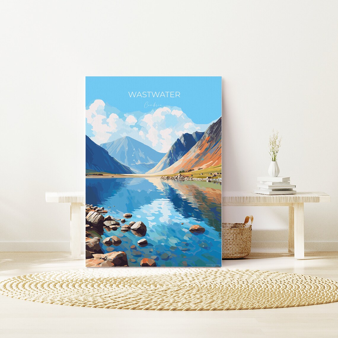 Wastwater Travel Poster, England Cumbria Lake District - Image 3