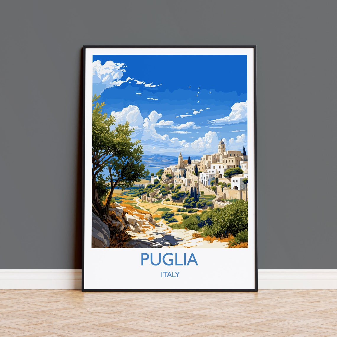 Puglia Travel Poster Wall Art Travel Print Of Puglia Puglia Art Lovers Gift Italy Italy Art Gift