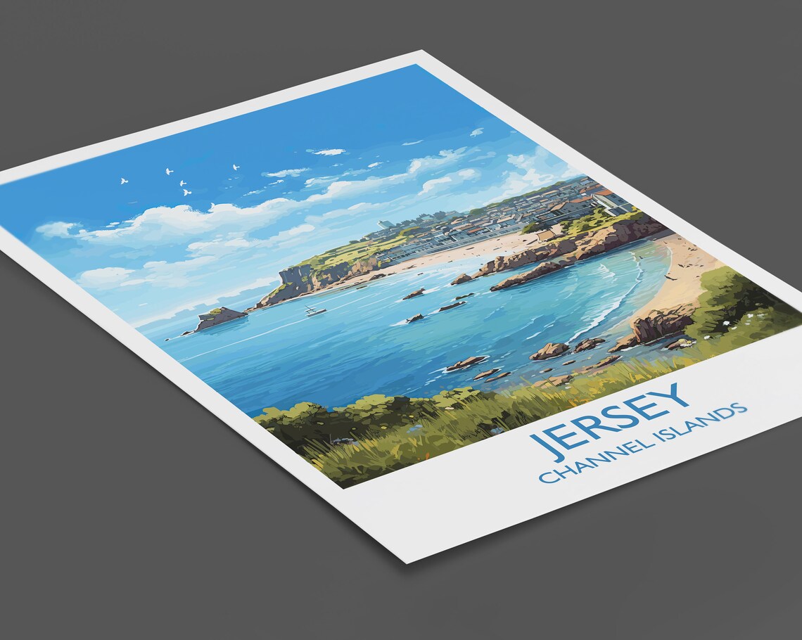 Jersey Travel Poster, Channel Islands Wall Art Print - Image 2