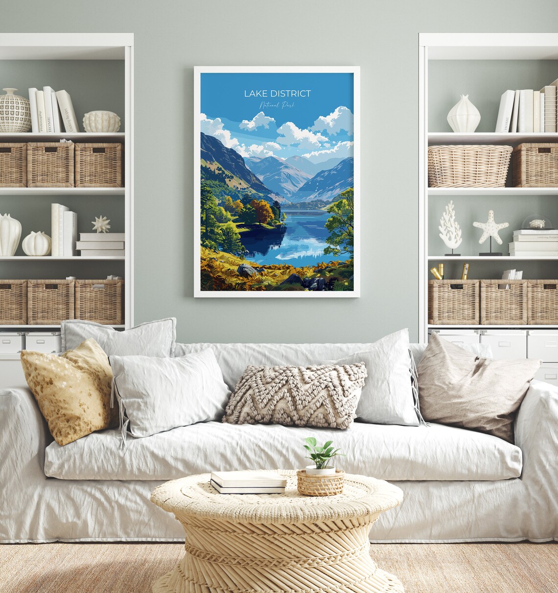 Lake District Travel Poster, English Countryside Art Print - Image 3