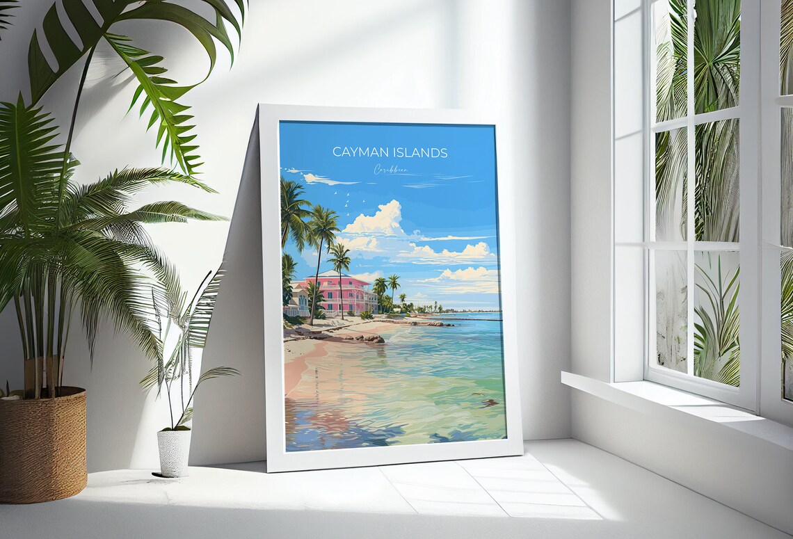Cayman Islands Travel Poster, Caribbean Wall Art - Image 3
