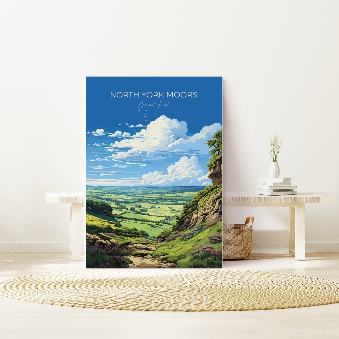 North York Moors Travel Print Wall Art Travel Poster Of North Yorkshire Moors England North York Moors Art Lovers Gift Travel Art Gift - Image 2