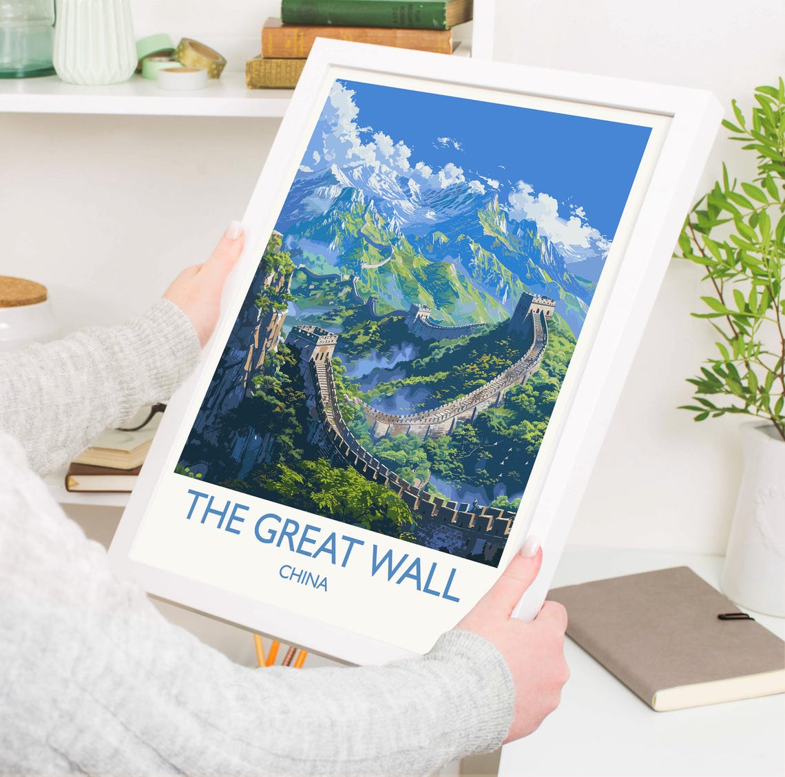 Great Wall Of China Travel Print Travel Poster Of Great Wall Of China The Great Wall Art Lovers Gift China Wall Art Gift - Image 3