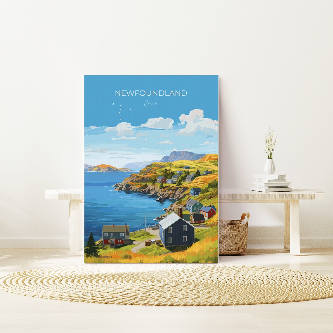 Newfoundland Coastal Fishing Village Canada Atlantic Harbour Poster - Image 4