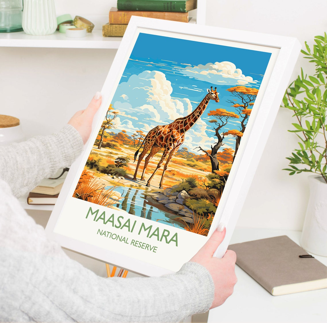 Maasai Mara Travel Poster Wall Art Travel Print Of Maasai Mara Kenya Gift Maasai Mara National Reserve Africa Art Gift - Image 5