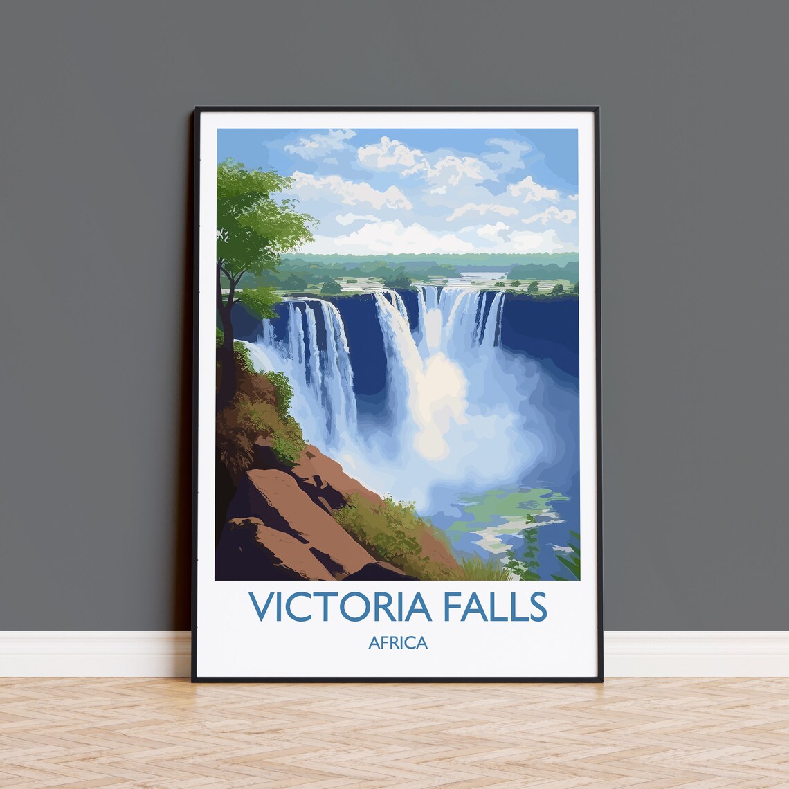 Victoria Falls Zimbabwe Africa Travel Poster