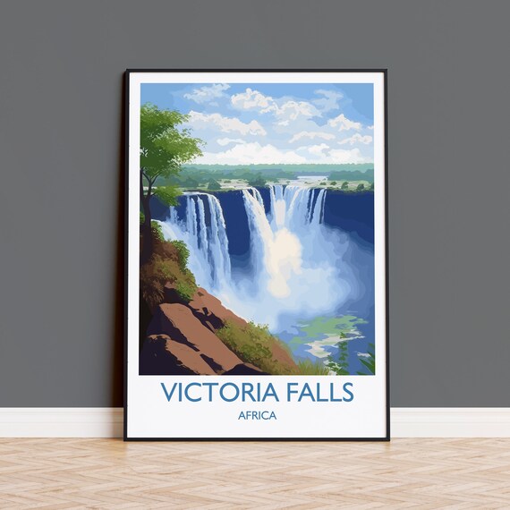 Victoria Falls Zimbabwe Africa Travel Poster