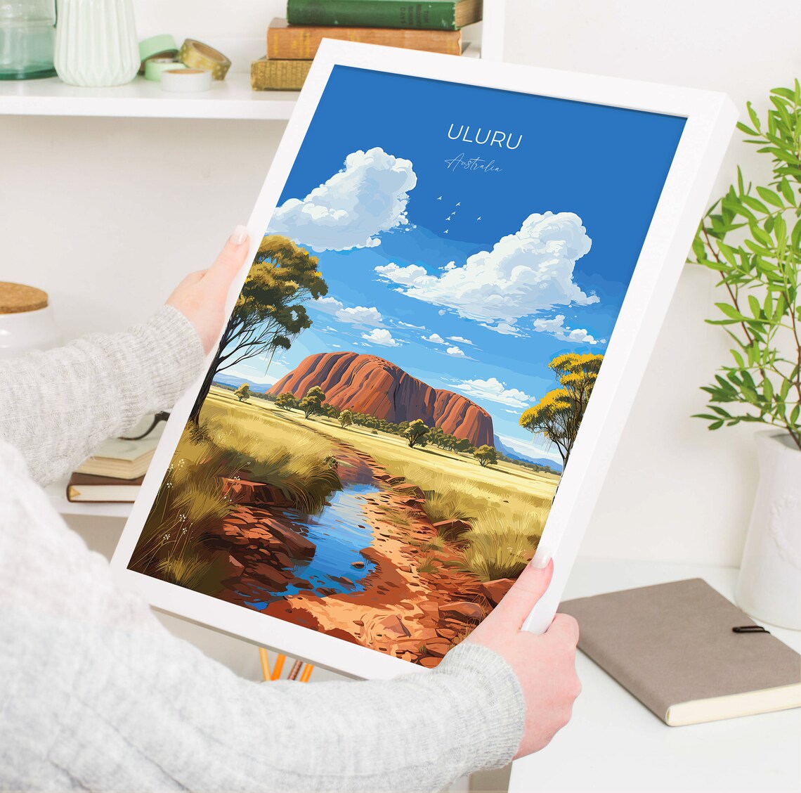 Uluru Travel Poster, Australia Landscape Art Print - Image 5