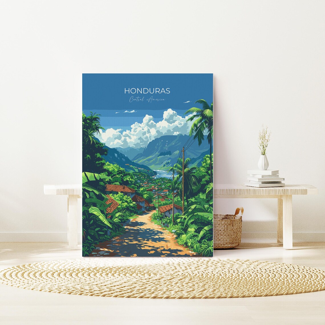 Honduras Travel Poster Travel Print Of Honduras Central America Poster Honduras Wall Art Lovers Gift - Image 2