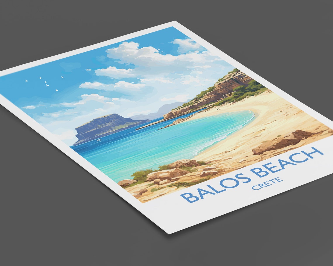 Balos Beach Crete Greece Turquoise Lagoon Sand Paradise Art Poster - Image 2