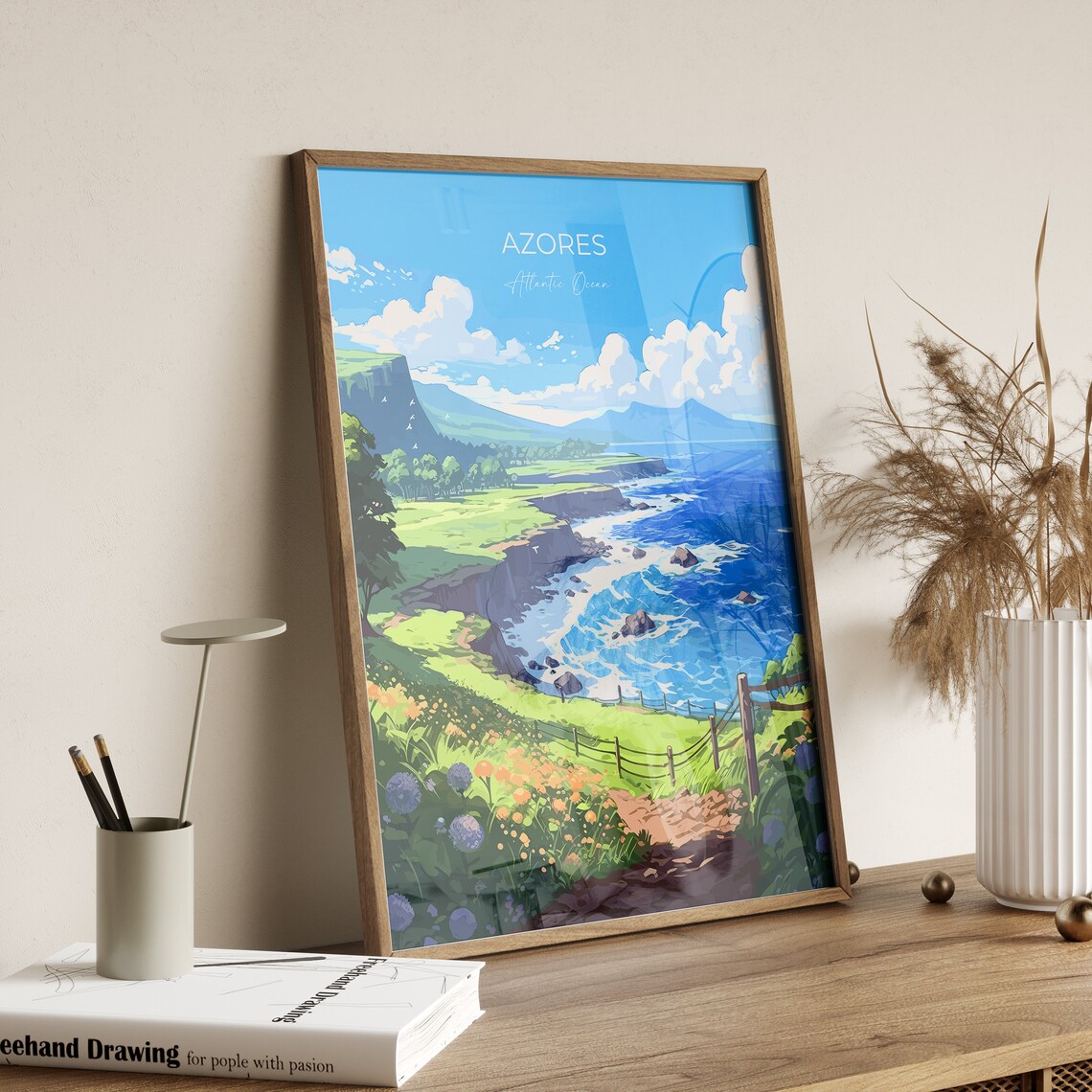 Azores Travel Poster, Atlantic Ocean Wall Art - Image 2