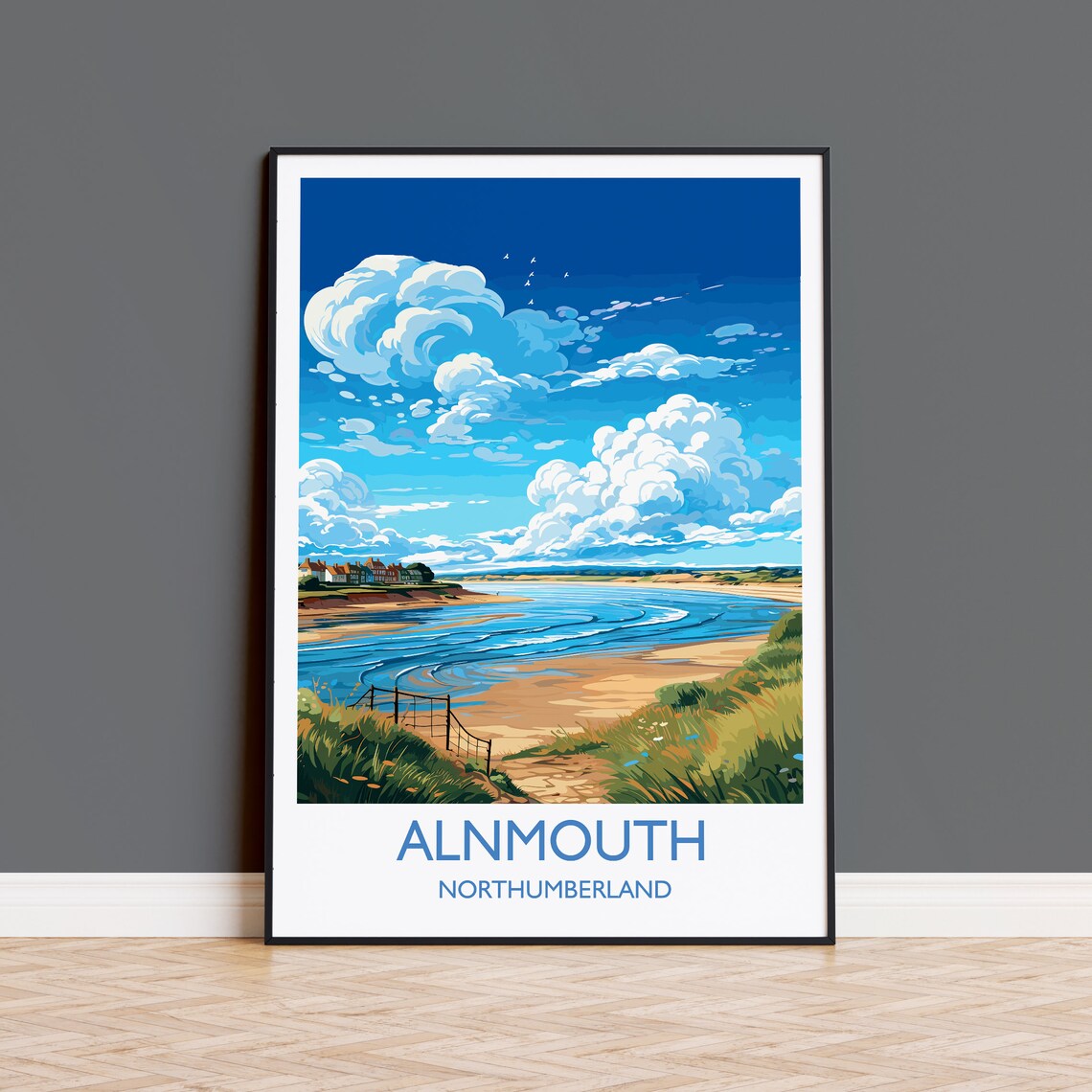 Alnmouth Travel Poster, Northumberland England
