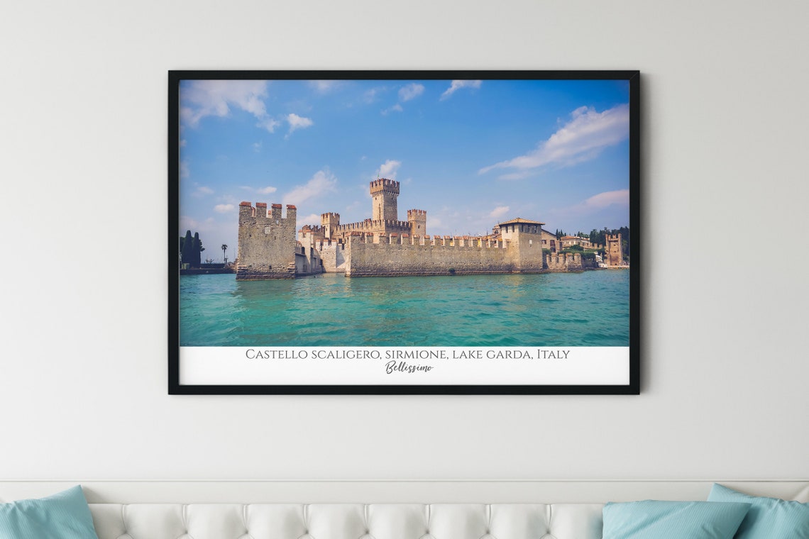 Italy Photo Print Sirmione Castello Scaligero Italy Photography Print Fine Art Photography Travel Photo Gift - Image 2