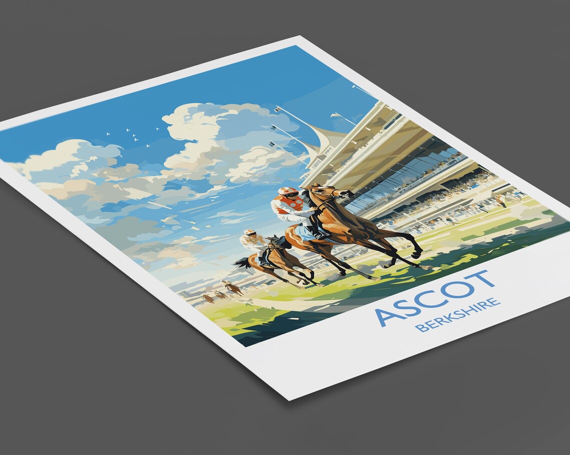 Ascot Travel Poster, Berkshire England Travel Print - Image 2