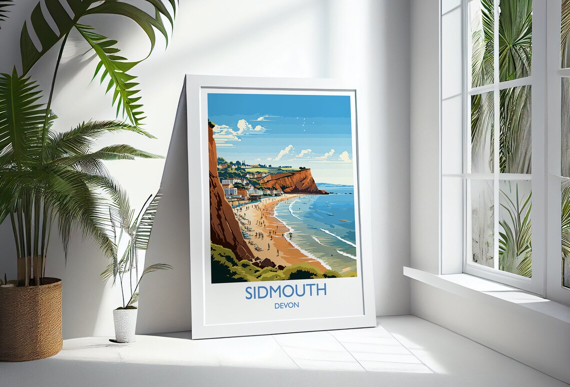 Sidmouth Travel Poster, England Devon Place Art Print - Image 3