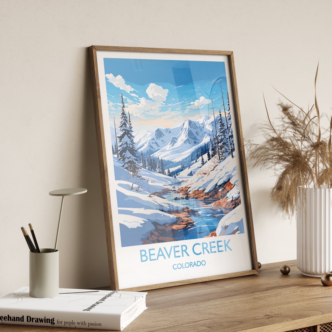 Beaver Creek Travel Poster Wall Art Travel Print Of Beaver Creek Colorado Usa Beaver Creek Art Lovers Gift - Image 3