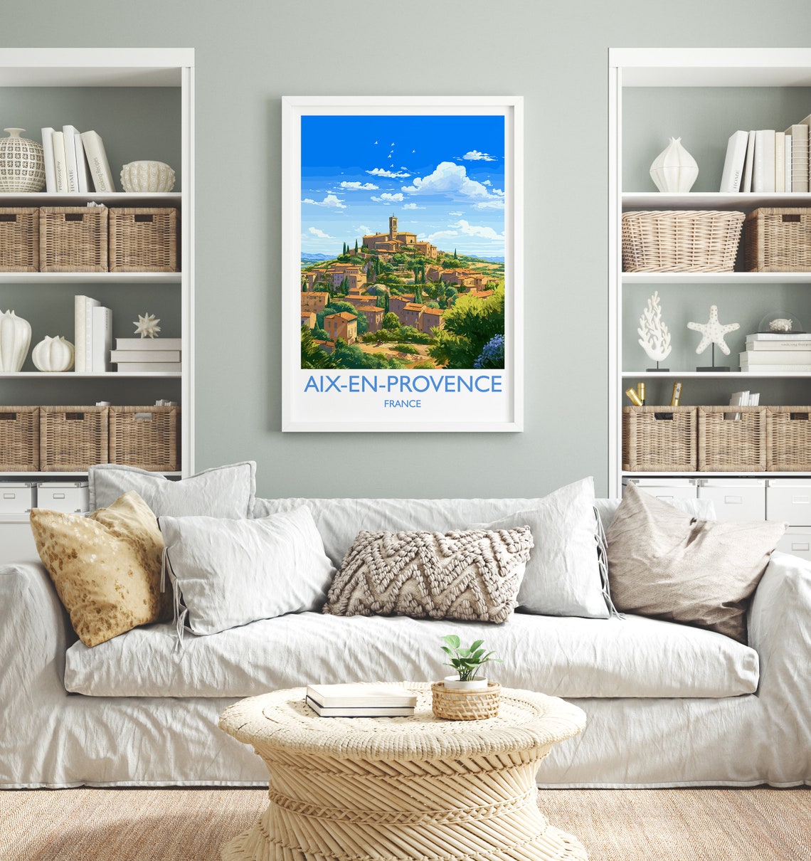 Aix En Provence Travel Print Travel Poster Of Aix En Provence France Provence Art Aix En Provence Gift Wall Art Print - Image 3