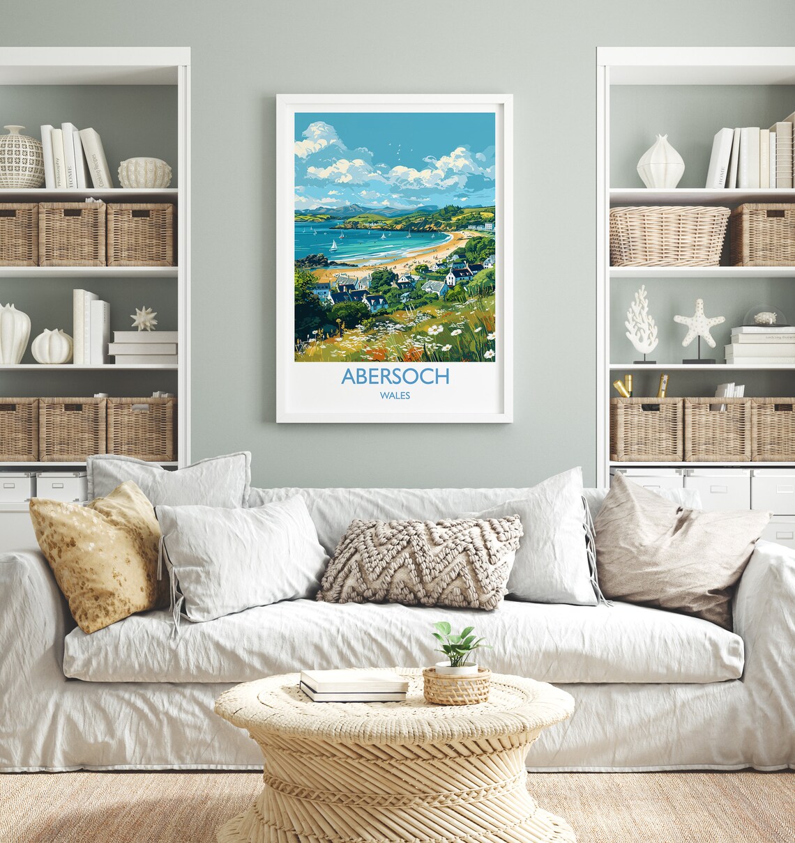 Abersoch Travel Poster, Welsh Travel Art Print - Image 2