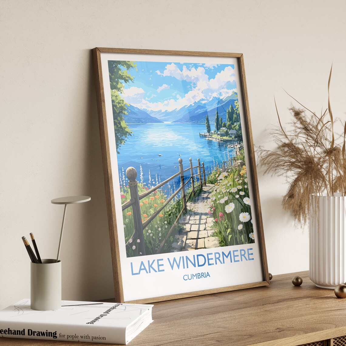 Lake Windermere Travel Poster, Cumbria England - Image 3