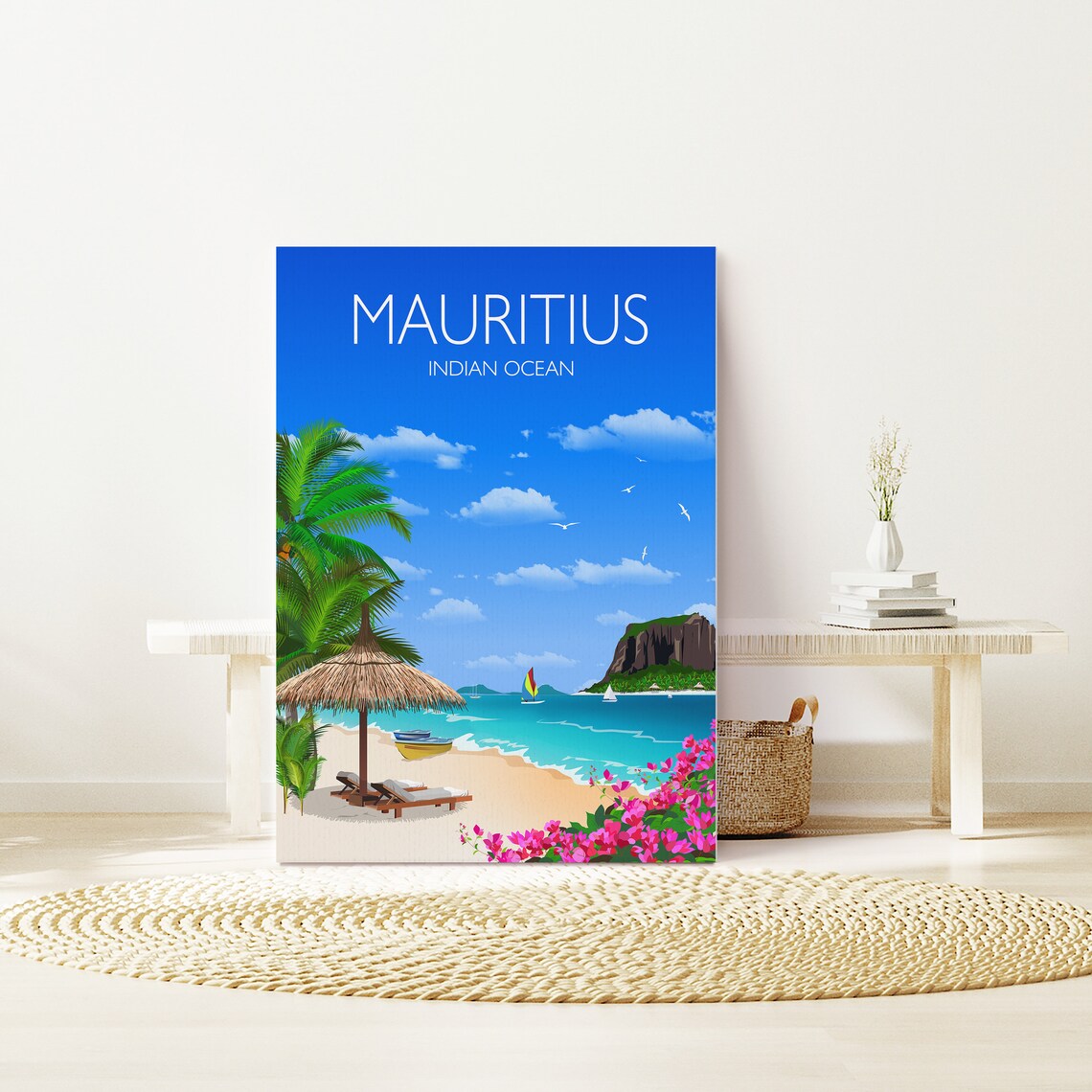 Mauritius Travel Poster, Indian Ocean Travel Print - Image 2