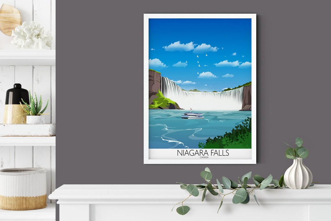Niagara Falls Travel Poster, Ontario Canada Travel Print - Image 4