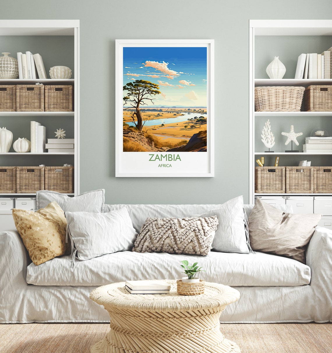 Zambia Travel Print Wall Art Travel Poster Of Zambia Zambia Gift Zambia Travel Art Africa Art Lovers Gift - Image 4
