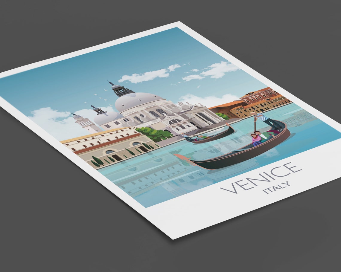Travel Poster Of Venice Travel Print Of Venice City Of Venice Italy Italy Travel Poster Venice Cityscape - Image 2