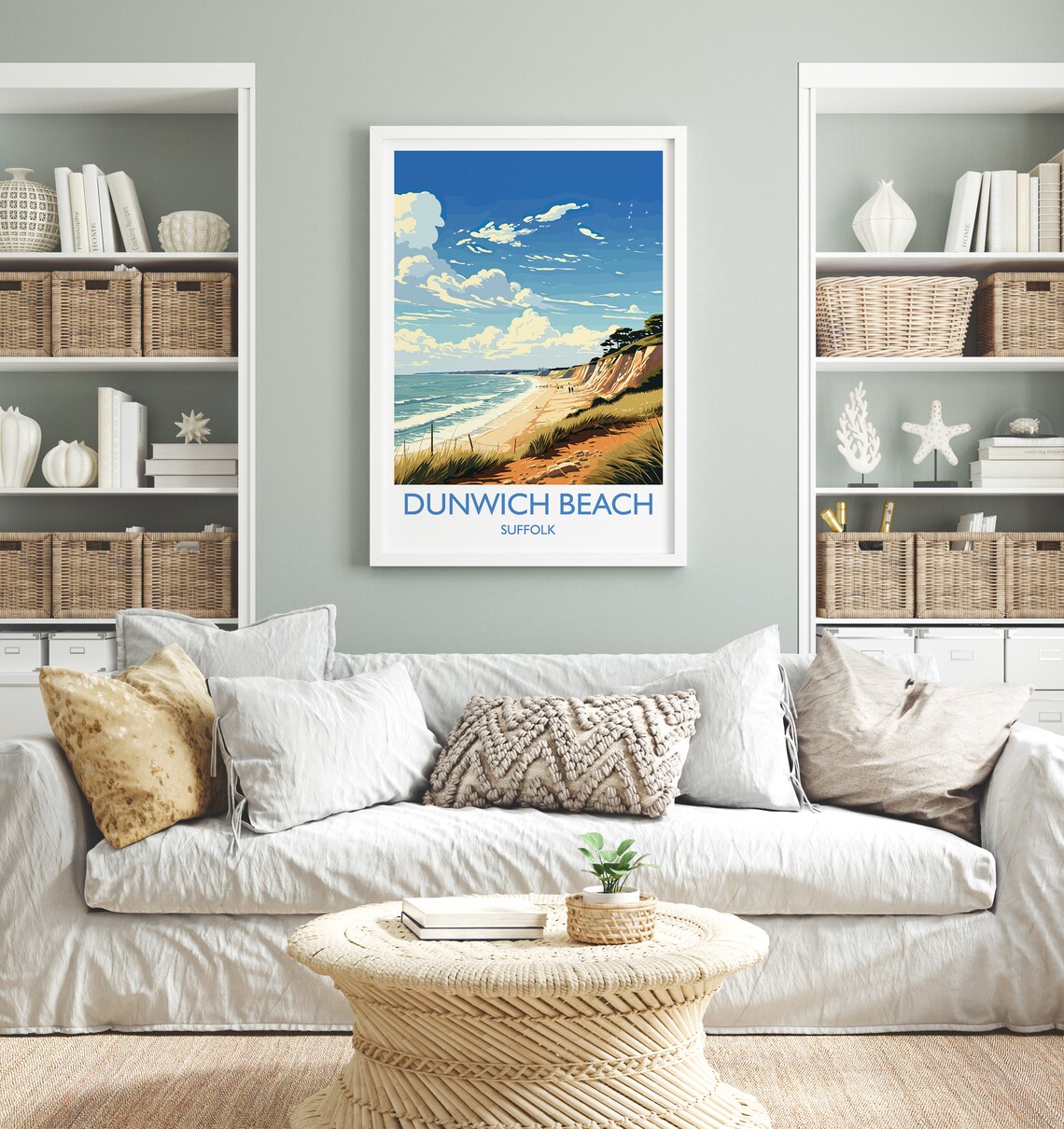 Dunwich Beach Travel Poster, Suffolk Coast - Image 2