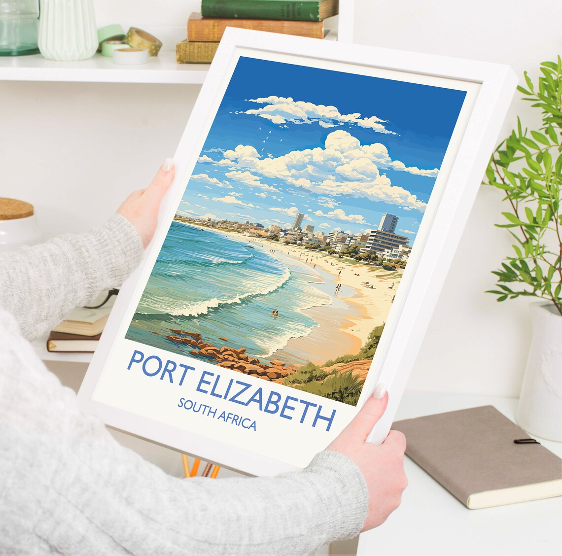 Port Elizabeth South Africa Sunny Beach Promenade Travel Poster - Image 5