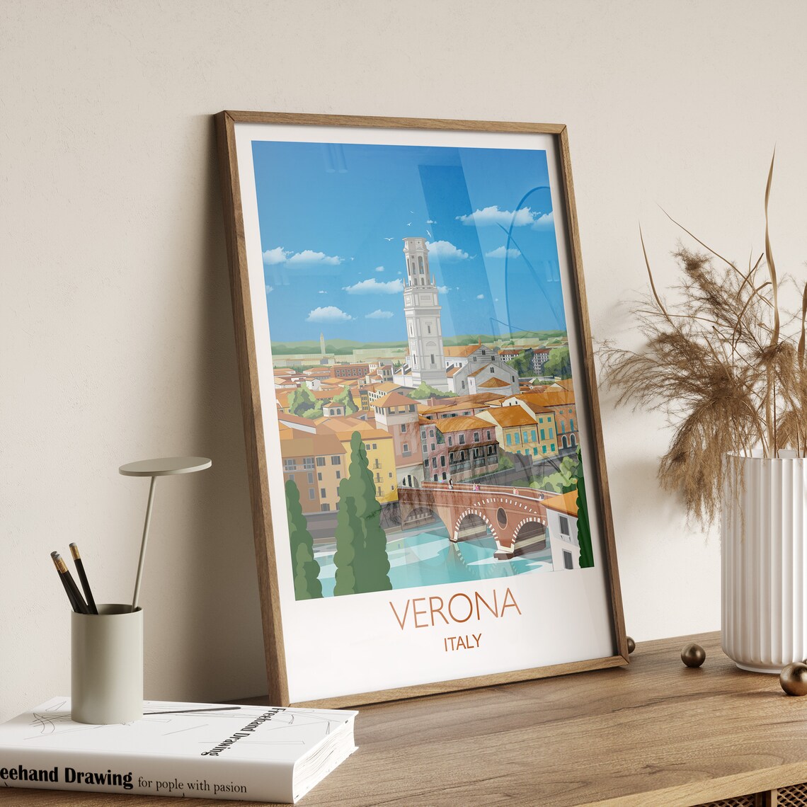 Verona Travel Poster, Italy Travel Poster Art Print - Image 4