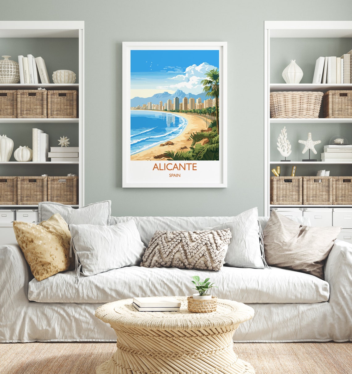 Alicante Travel Print Wall Art Travel Poster Of Alicante Spain Alicante Art Gift Spanish Coast Art - Image 4
