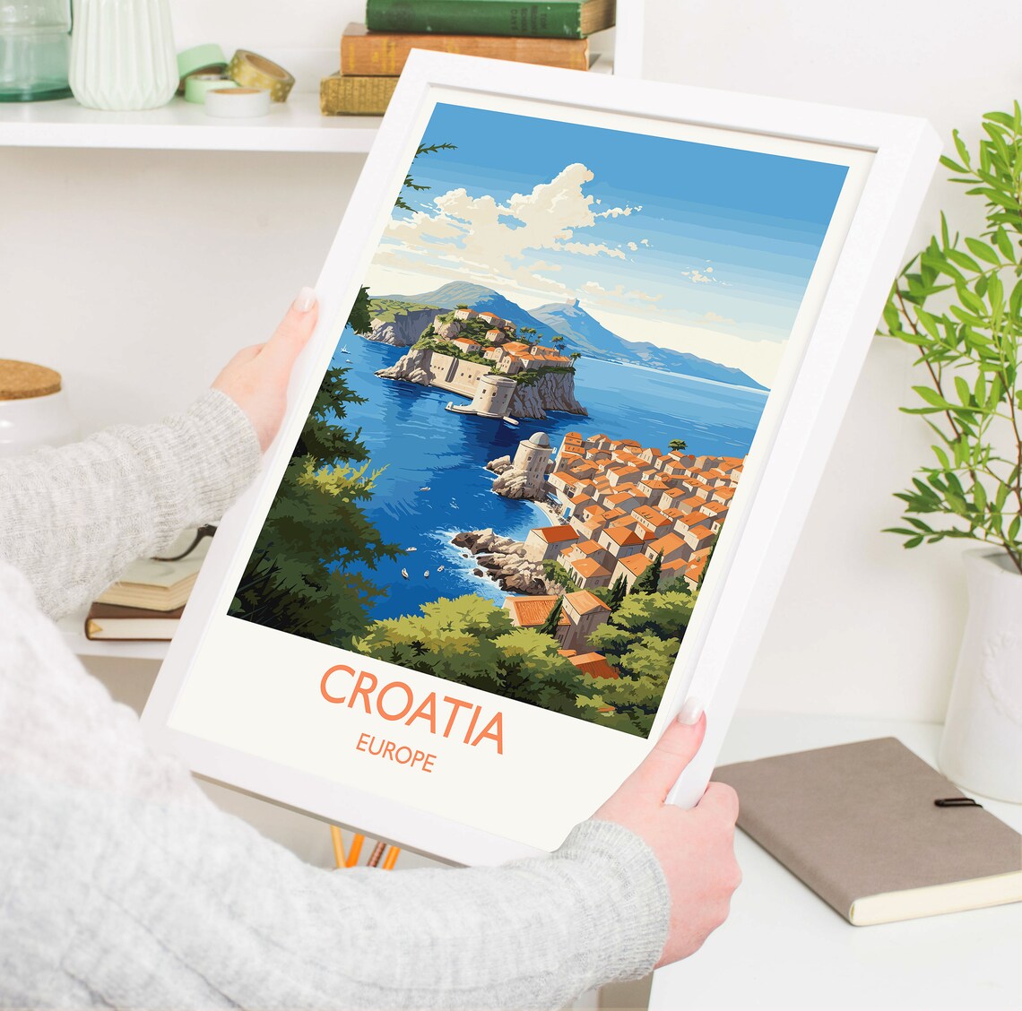 Croatia Travel Poster, Dalmatian Coast Art Print - Image 5
