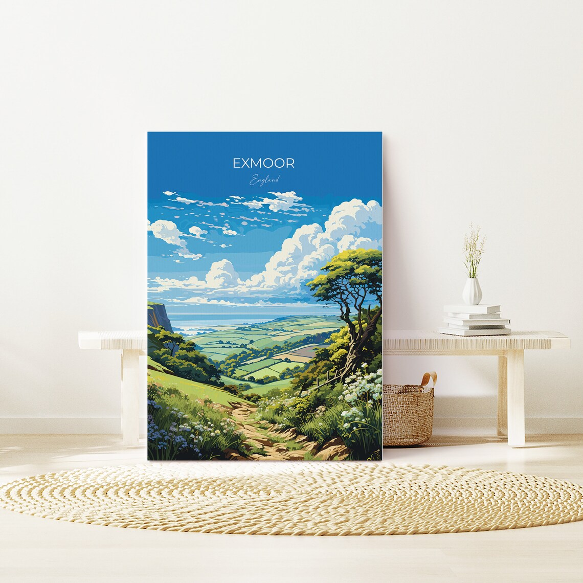 Exmoor Travel Poster Wall Art Travel Print Of Exmoor England Exmoor Art Lovers Gift English Countryside - Image 3