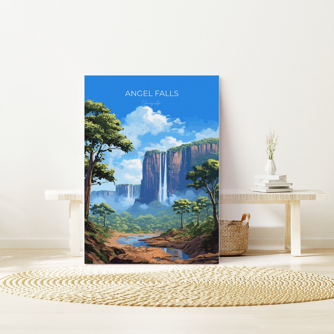 Angel Falls Venezuela Dramatic Waterfall Cliffs Travel Poster - Image 3