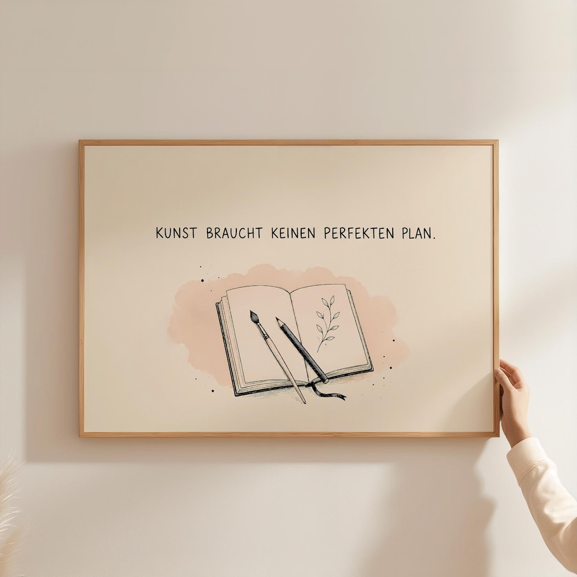 Kunst Braucht Keinen Perfekten Plan German Artist Quote Sketchbook Poster