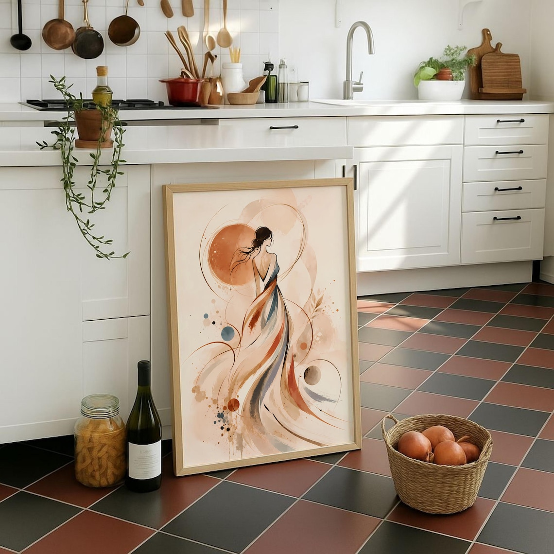 Elegant Women Poster, Feminine Abstract Wall Art