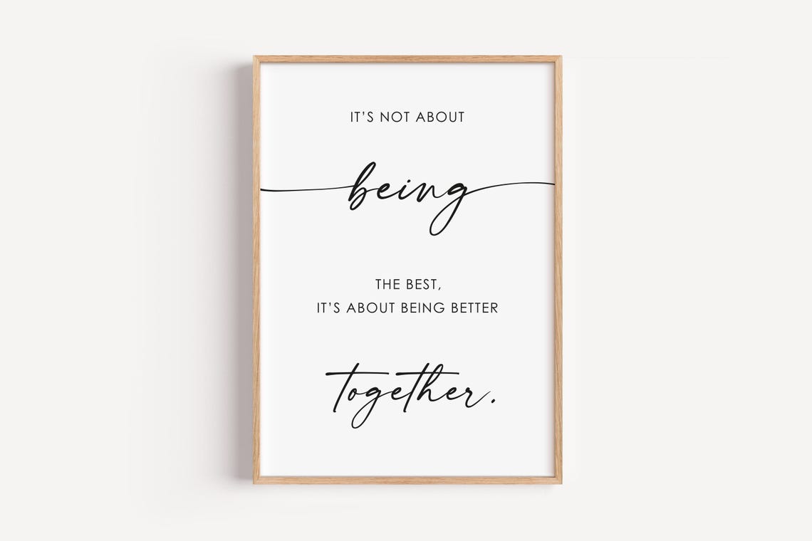 Teamwork Motivational Quote Art Print