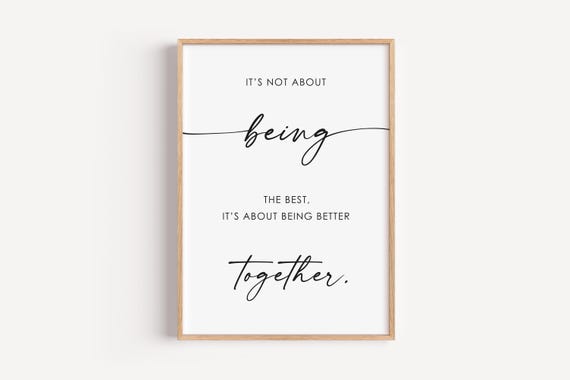 Teamwork Motivational Quote Art Print