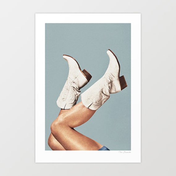 These Boots Cowgirl Art Print Rodeo Western Wall Decor