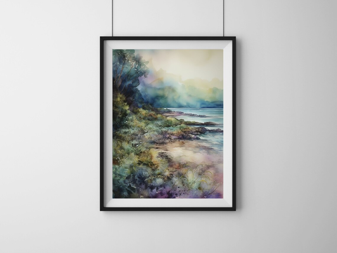 Beach Watercolor Art Print, Coastal Wall Decor - Image 4