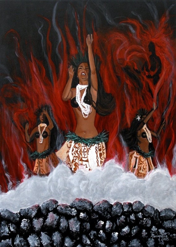 Pele Madame Pele Lava Volcano Hawaii Volcano Pele Art Pele Painting Pele Prints Pele Hula Goddess Pele Goddess Of Fire
